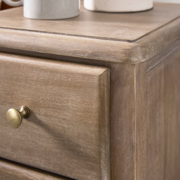Giselle 2 Drawer Bedside Table, Mango Wood, product image 10