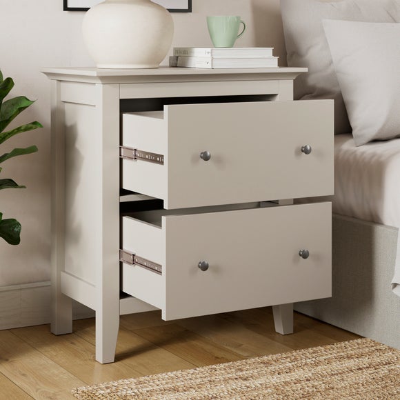Lynton 2 Drawer Wide Tall Bedside Table, product image 2