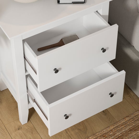 Lynton 2 Drawer Wide Tall Bedside Table, product image 10