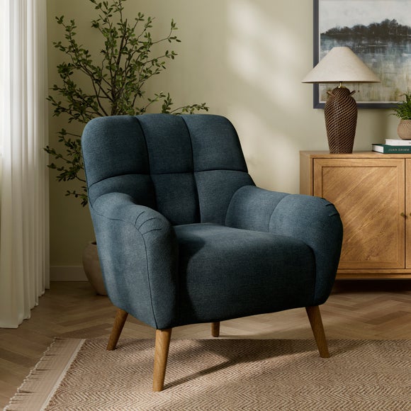Jase Tonal Chenille Quilted Back Armchair