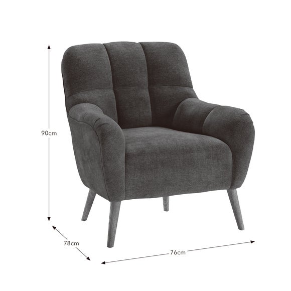Jase Tonal Chenille Quilted Back Armchair