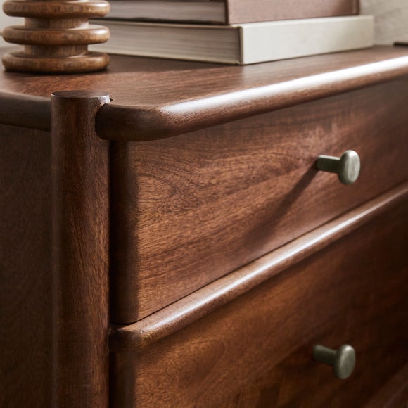 Elma 2 Drawer Bedside Table, Mango Wood