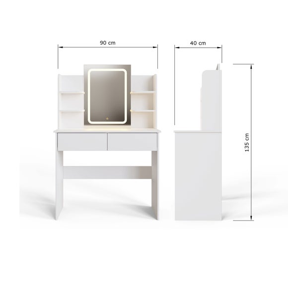 Sadie Dressing Table with LED Mirror