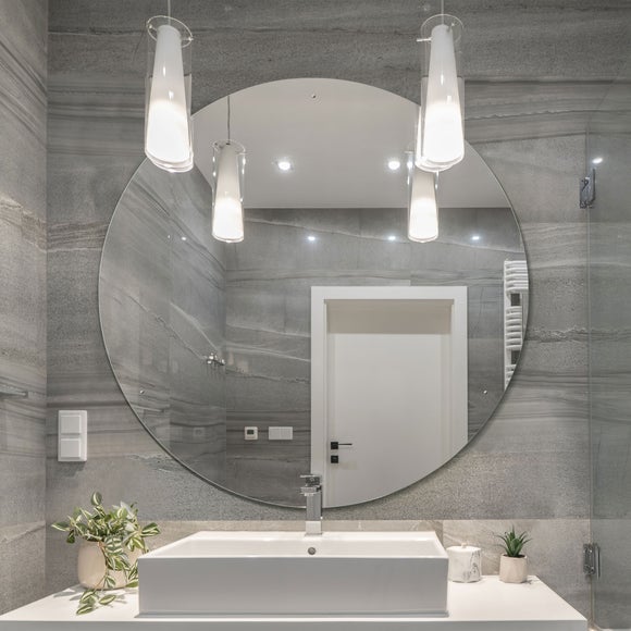 Round Polished Bathroom Wall Mirror, product image 1