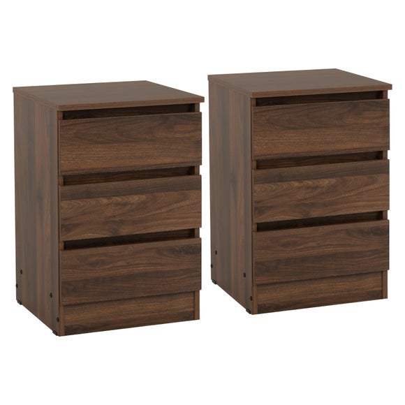 Set of 2 Walker 3 Drawer Bedside Tables, product image 32