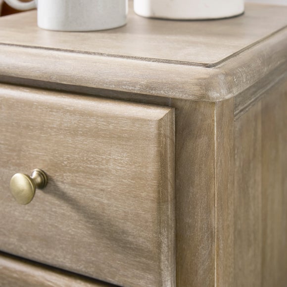 Giselle 2 Drawer Bedside Table, Mango Wood, product image 4
