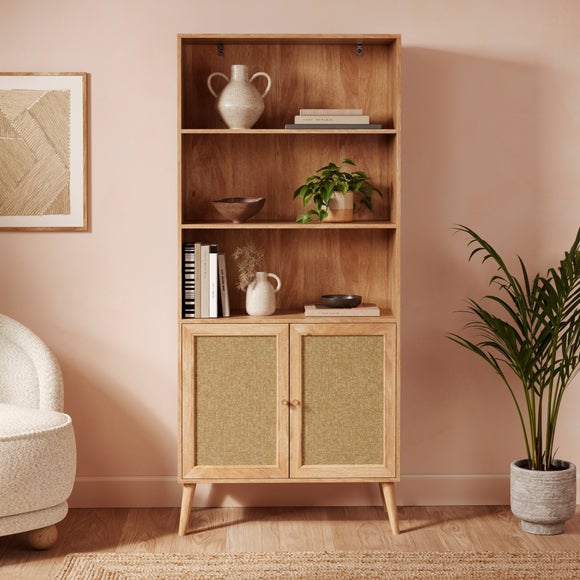Jordyn Bookcase, Mango Wood Effect