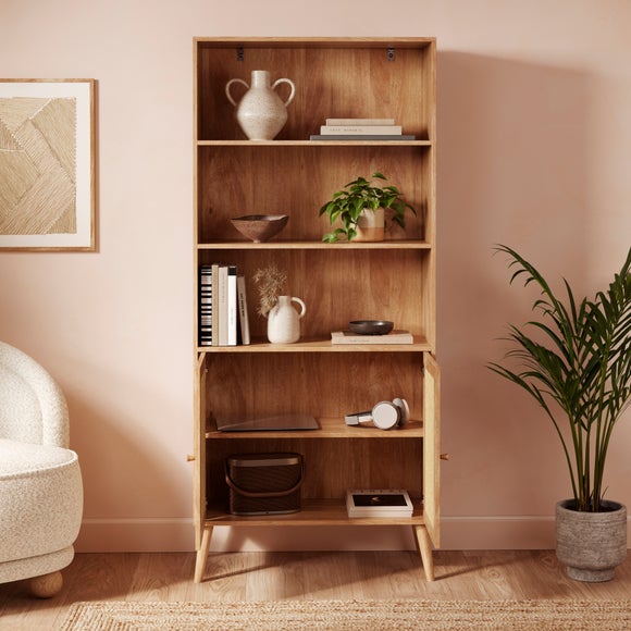 Jordyn Bookcase, Mango Wood Effect