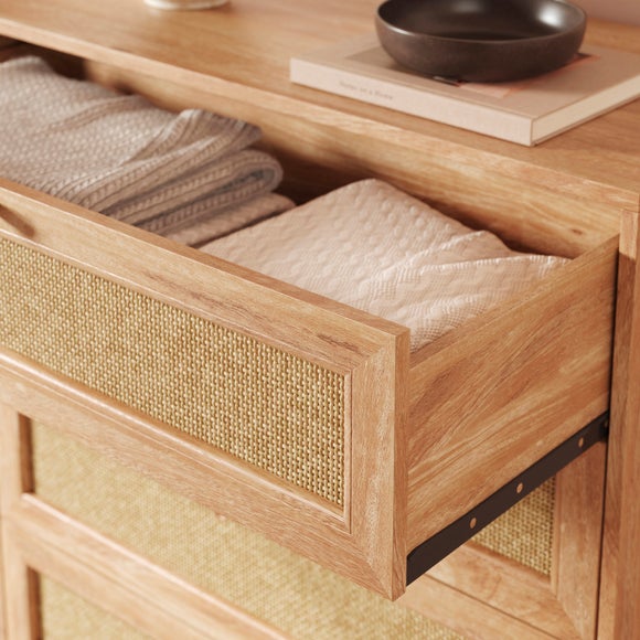 Jordyn 5 Drawer Chest, Mango Wood Effect, product image 6