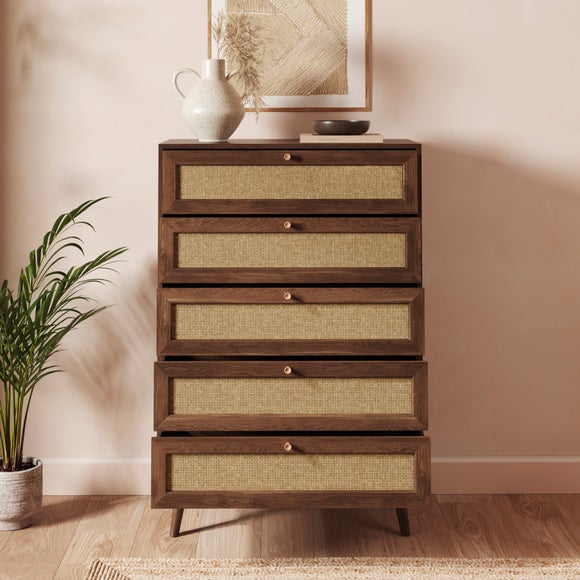 Jordyn 5 Drawer Chest, Mango Wood Effect, product image 11