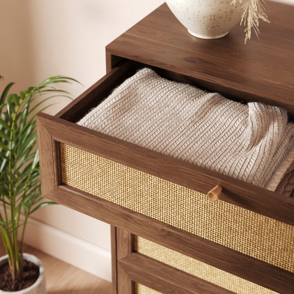 Jordyn 5 Drawer Chest, Mango Wood Effect, product image 12