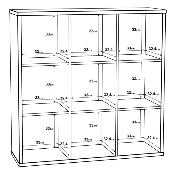 Furniture To Go Mauro 3 Shelf Cube Storage Unit, product image 29