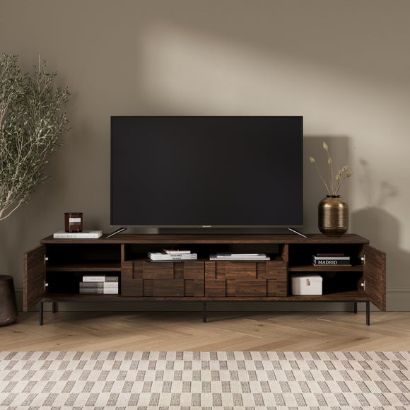 Watson Extra Wide TV Unit for TVs up to 80", Wood Effect, product image 10