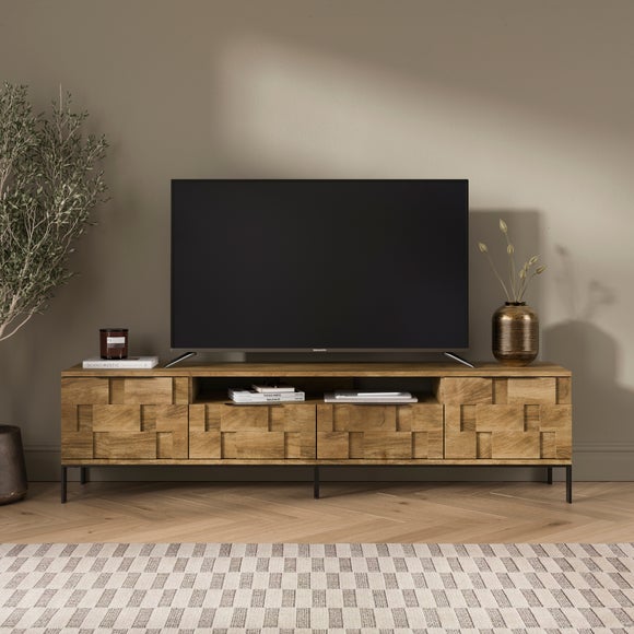 Watson Extra Wide TV Unit for TVs up to 80", Wood Effect, product image 1