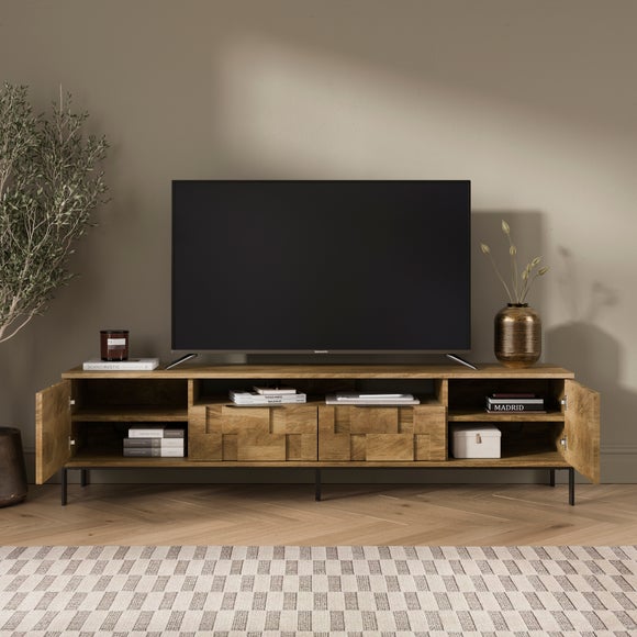 Watson Extra Wide TV Unit for TVs up to 80", Wood Effect, product image 2