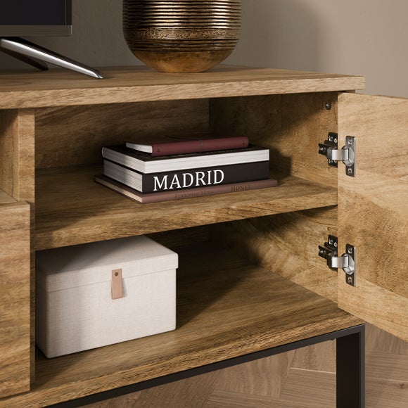 Watson Extra Wide TV Unit for TVs up to 80", Wood Effect, product image 4