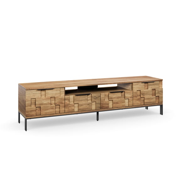 Watson Extra Wide TV Unit for TVs up to 80", Wood Effect, product image 7