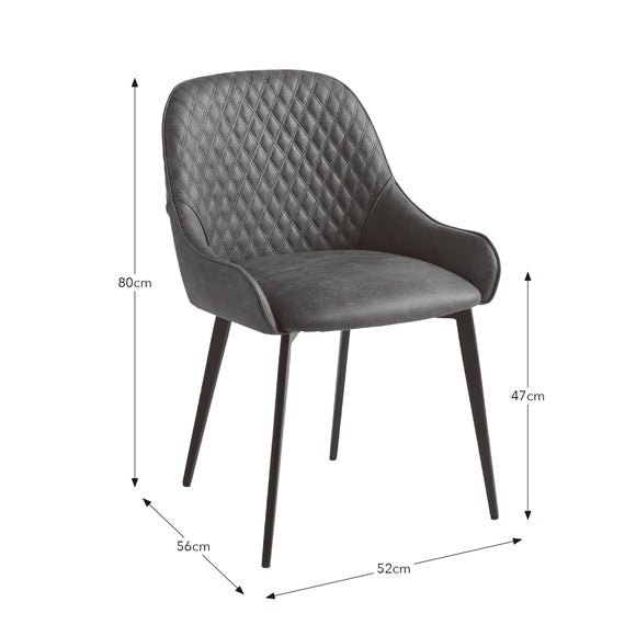 Hudson Set of 2 Dining Chairs, Faux Leather, product image 18