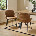 Hudson Set of 2 Dining Chairs, Faux Leather, product image 1