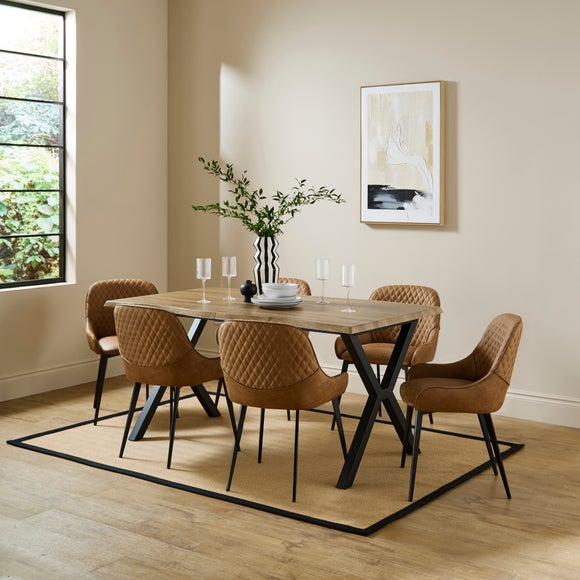 Hudson Set of 2 Dining Chairs, Faux Leather, product image 2