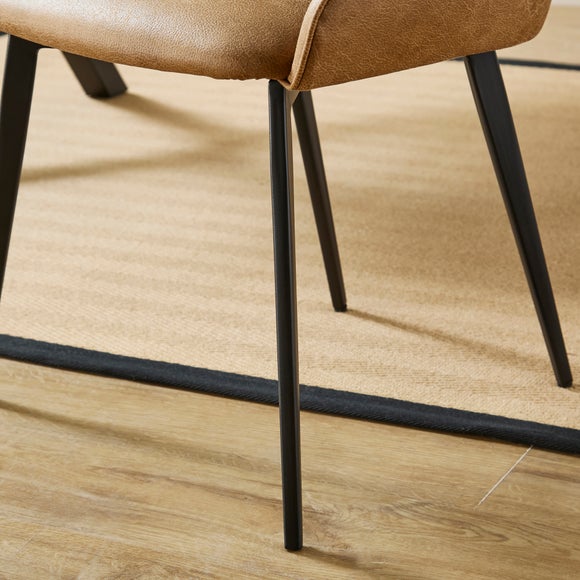 Hudson Set of 2 Dining Chairs, Faux Leather, product image 4