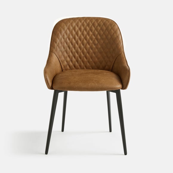 Hudson Set of 2 Dining Chairs, Faux Leather, product image 7