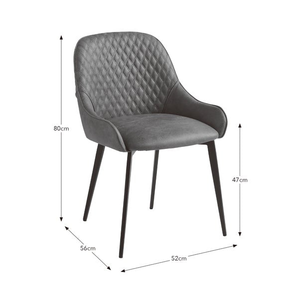 Hudson Set of 2 Dining Chairs, Faux Leather, product image 9