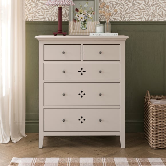 Lynton Petal Cut 5 Drawer Chest
