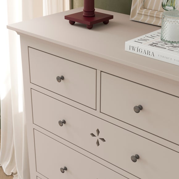Lynton Petal Cut 5 Drawer Chest