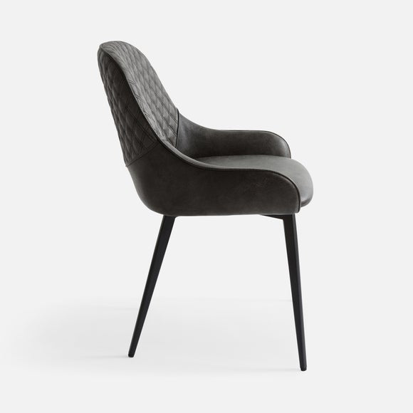 Hudson Set of 2 Dining Chairs, Faux Leather, product image 33