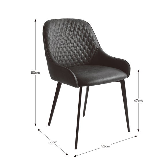 Hudson Set of 2 Dining Chairs, Faux Leather, product image 36
