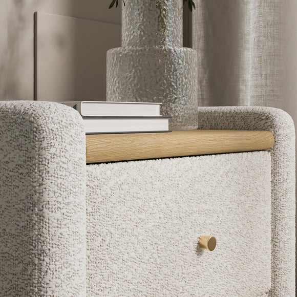Squidge 2 Drawer Boucle Bedside Table, product image 13