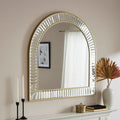 Audra Arched Bevelled Overmantel Wall Mirror