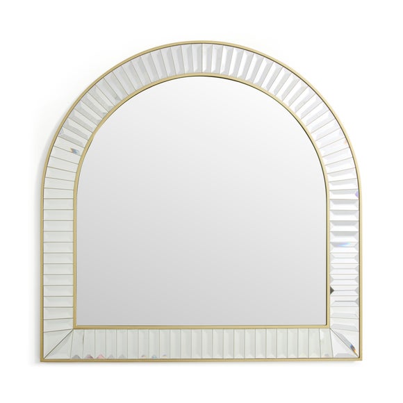 Audra Arched Bevelled Overmantel Wall Mirror
