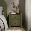 Squidge 2 Drawer Boucle Bedside Table, product image 1