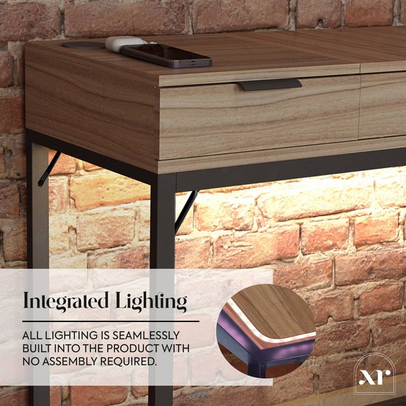 XR Living Denver Dressing Table with Wireless Charging and App Controlled LED Lights