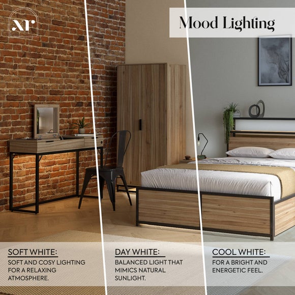 XR Living Denver Dressing Table with Wireless Charging and App Controlled LED Lights