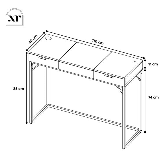XR Living Denver Dressing Table with Wireless Charging and App Controlled LED Lights
