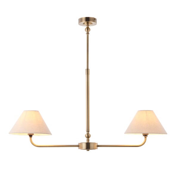 Vogue Leila 2 Light Plain Adjustable Linear Ceiling Light
