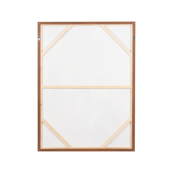 White & Natural Floral Framed Canvas