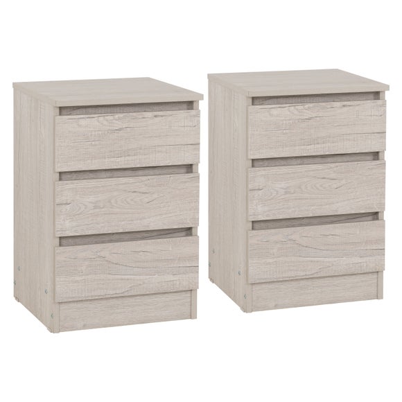Set of 2 Walker 3 Drawer Bedside Tables, product image 29