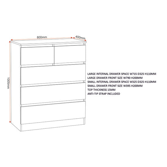 Walker 5 Drawer Chest, product image 40