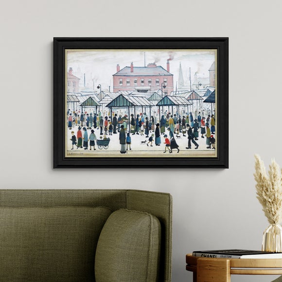 Artko Market Scene Northern Town by L.S Lowry Framed Print