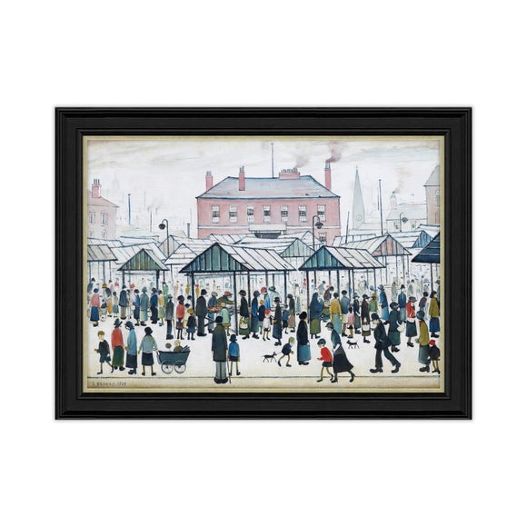 Artko Market Scene Northern Town by L.S Lowry Framed Print