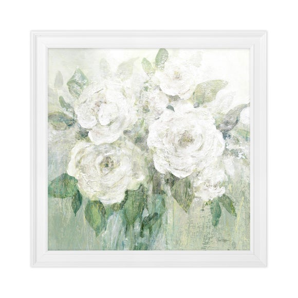 Artko Muted White Blooms by Carol Robinson Framed Print