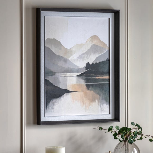Cedar and Sage Mountain Mirrors Framed Canvas