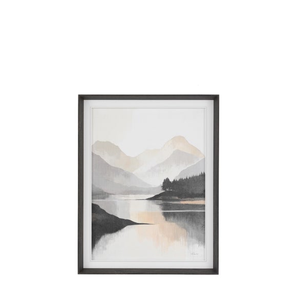 Cedar and Sage Mountain Mirrors Framed Canvas