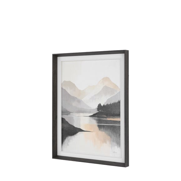 Cedar and Sage Mountain Mirrors Framed Canvas