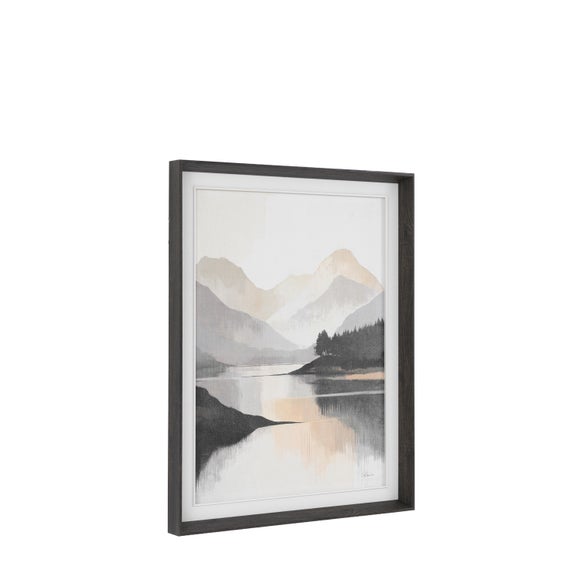 Cedar and Sage Mountain Mirrors Framed Canvas