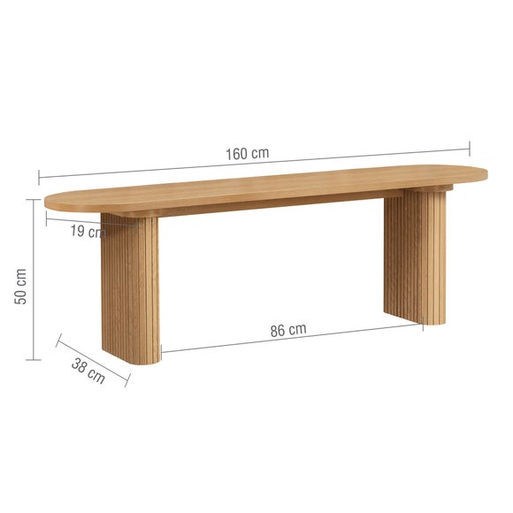 Axel Fluted Oval Bench, product image 16